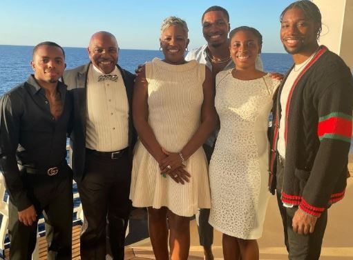 Keisha Caine with her family.